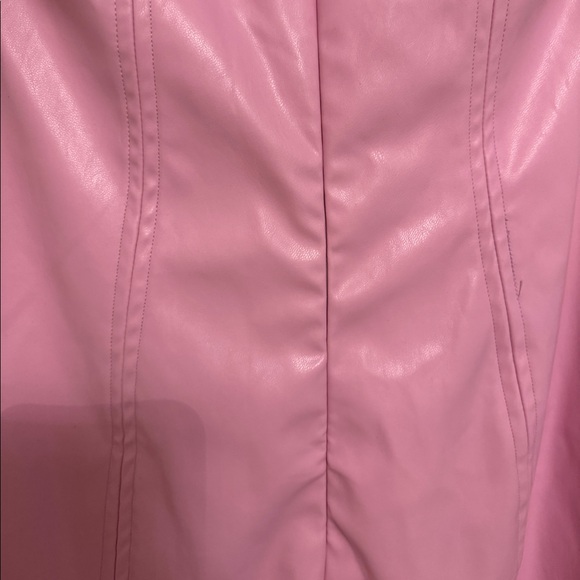 PRINCESS POLLY STRAPLESS MINI LEATHER DRESS PINK - Picture 4 of 5